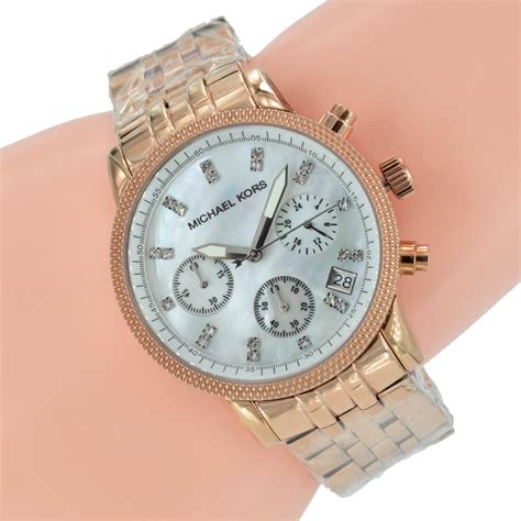 Michael Kors Chronograph Rose Gold Ladies Watch MK5026